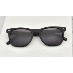 Klassische quadratische Acetat handgefertigte schwarze Sonnenbrille Damen Herren UV400 Sonnenbrille Brillen