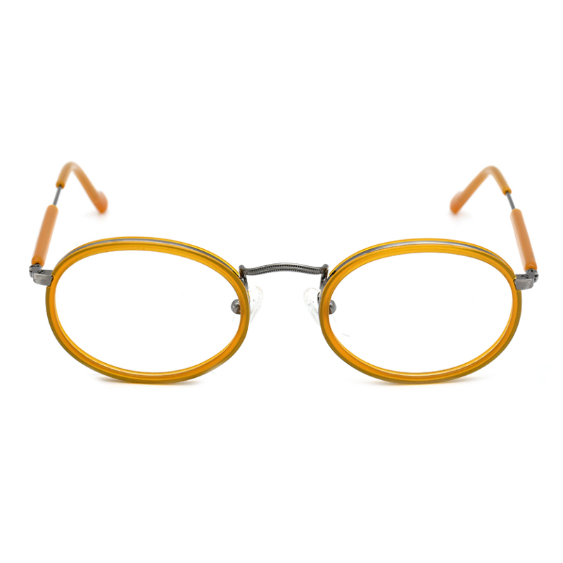 Fashion Oval Classic Spectacle Acetate Black  Eyeglass Optical Frames