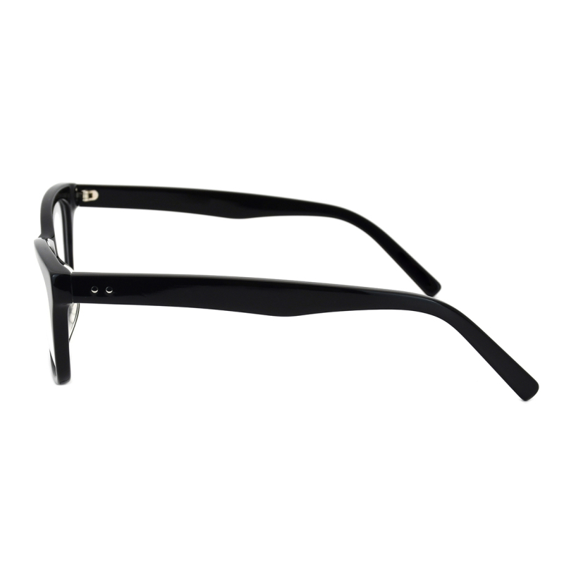 High Quality Rectangular Shape Acetate Optical Frame Black Eyeglasses