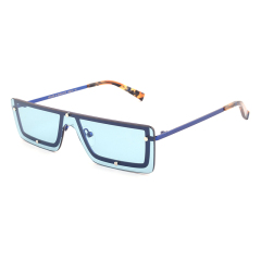 Neueste Metallrahmen Graue Linse Mode Quadratischer Rahmen Hochwertige Mode Sonnenbrille Sonnenbrille Unisex