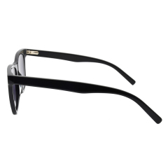 Klassische quadratische Acetat handgefertigte schwarze Sonnenbrille Damen Herren UV400 Sonnenbrille Brillen