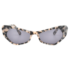 Nouvelles lunettes de soleil UV400 multilatérales en acétate oeil de chat
