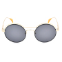 Mode lunettes de soleil femmes rétro rond lunettes de soleil dame miroir lunettes pour hommes UV400 cadre de Protection