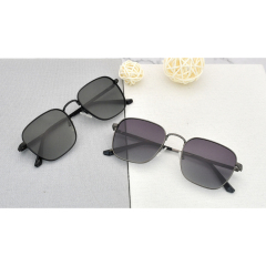 Модные солнцезащитные очки Классические металлические поляризованные солнцезащитные очки Прямоугольные оправы Очки UV400 Защита