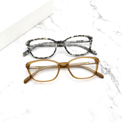 Großhandel Brillen einfache Vintage ovale Form Vollformat-Acetat-Brille