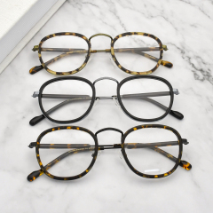Métal adapté aux besoins du client de lunettes de petit cadre de mode et verres optiques de cadre d'acétate