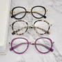 High Quality Metal Bridge Oval Vintage Style Eyeglass Frame Optical Acetate  Unisex