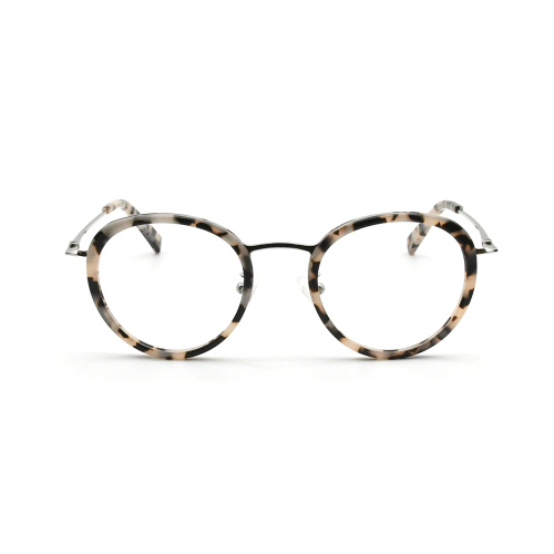 High Quality Metal Bridge Oval Vintage Style Eyeglass Frame Optical Acetate  Unisex