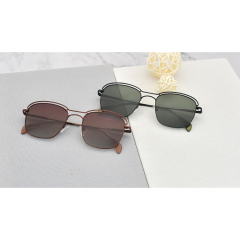 Модные мужские поляризованные солнцезащитные очки, мужские классические прямоугольные солнцезащитные очки в стиле ретро, ​​металлический каркас, UV400, очки для улицы, UV400