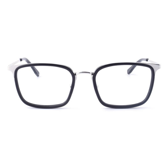 Унисекс новый дизайн из нержавеющей стали и ацетатного прямоугольного шарнира высококачественные оптические очки