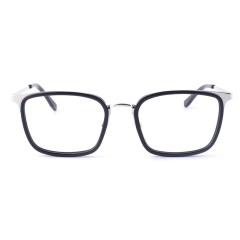 Unisex neues Design Edelstahl und Acetat Rechteckscharnier Hochwertige optische Gläser