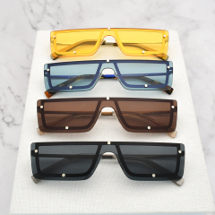 Новейшая металлическая оправа с серыми линзами Модные квадратные оправы Высококачественные модные солнцезащитные очки Солнцезащитные очки унисекс