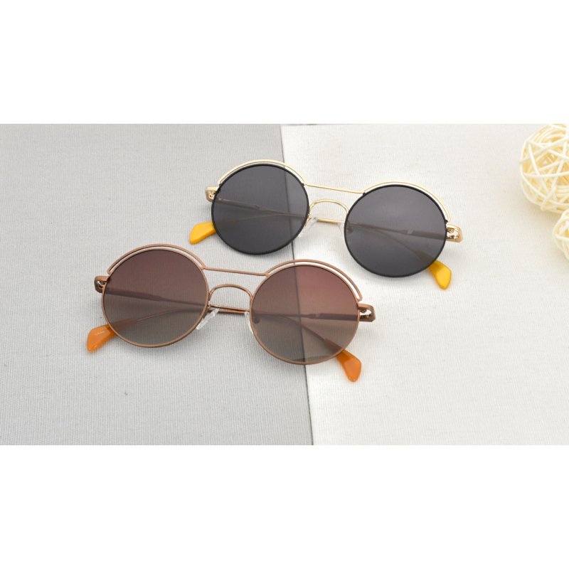 Fashion Sunglasses Women Retro Round Sun Glasses Lady Mirror Male Eyewear UV400 Protection Frame