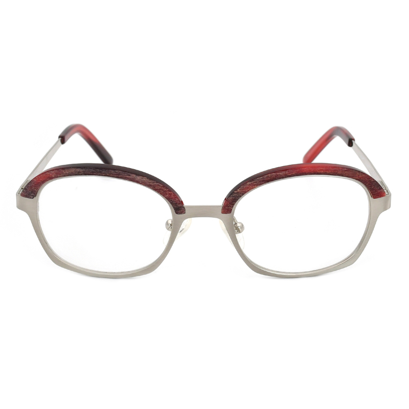 Vintage Round Glasses Frame Oval Women Lens Myopia Optical Mirror Simple Metal Eyewear Frames