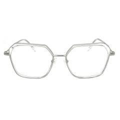 Unisex Transparent Glasses High Quality Metal And Acetate Material Square Eyewear Frame For Fashion Men Women Eyeglasses