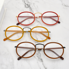 Montures optiques de lunettes noires en acétate de lunettes classiques ovales de mode