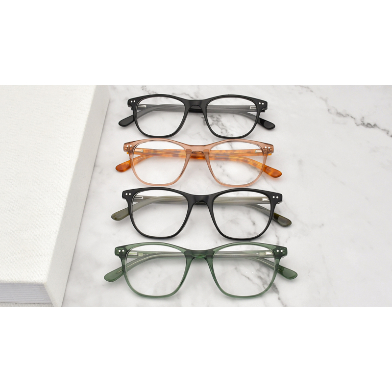 2021 High Fashion Mwn And Women Rectangular Frame  Glasses Hand-crafted Acetate PXable Optical Frame