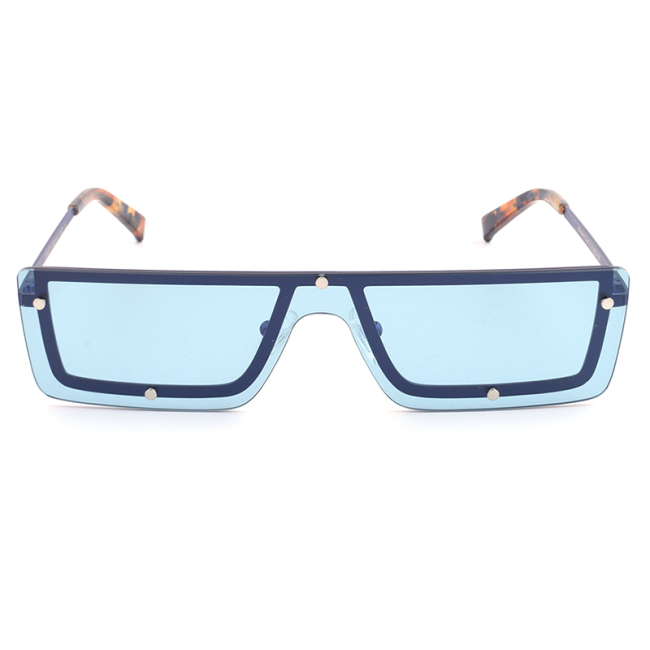 Le plus récent cadre en métal gris lentille mode cadre carré haute qualité mode lunettes de soleil lunettes de soleil unisexe