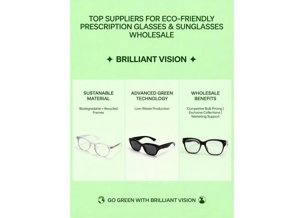 Top suppliers for environmentally friendly prescription glasses and sunglasses wholesale?
