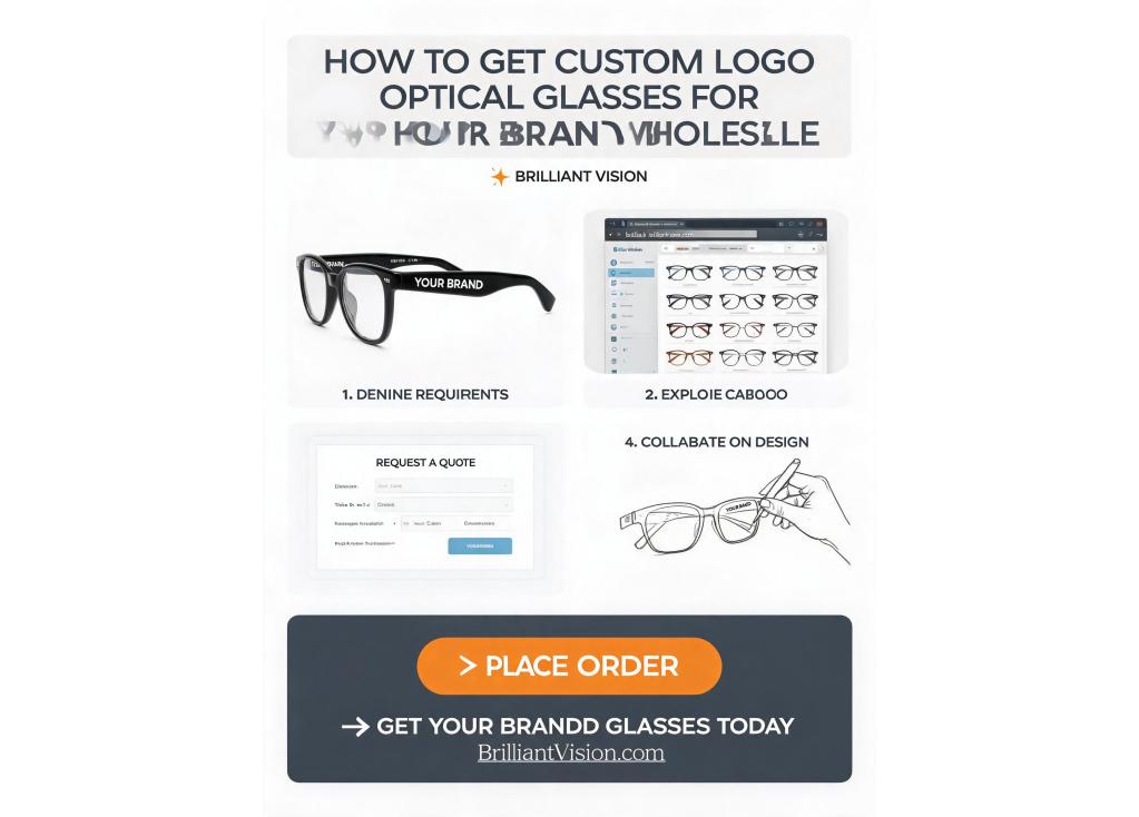 How to get custom logo optical glasses for my brand wholesale?