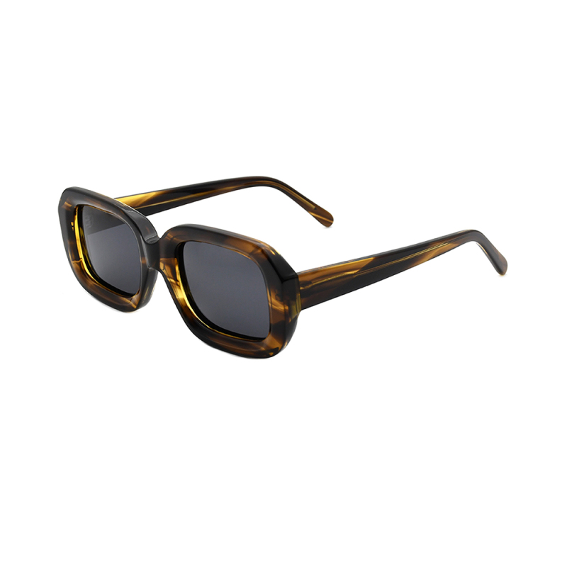 Lunettes de soleil faites à la main en acétate épaissi