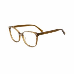 Fashion acetate frame glasses with rhinestones optical glasses