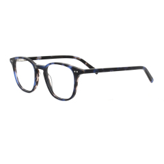 Black full frame retro square round business myopia men's and women's fashion acetate frame