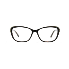Retro-Unisex-Acetat-Rahmen, ovale optische Brille, klare Linse