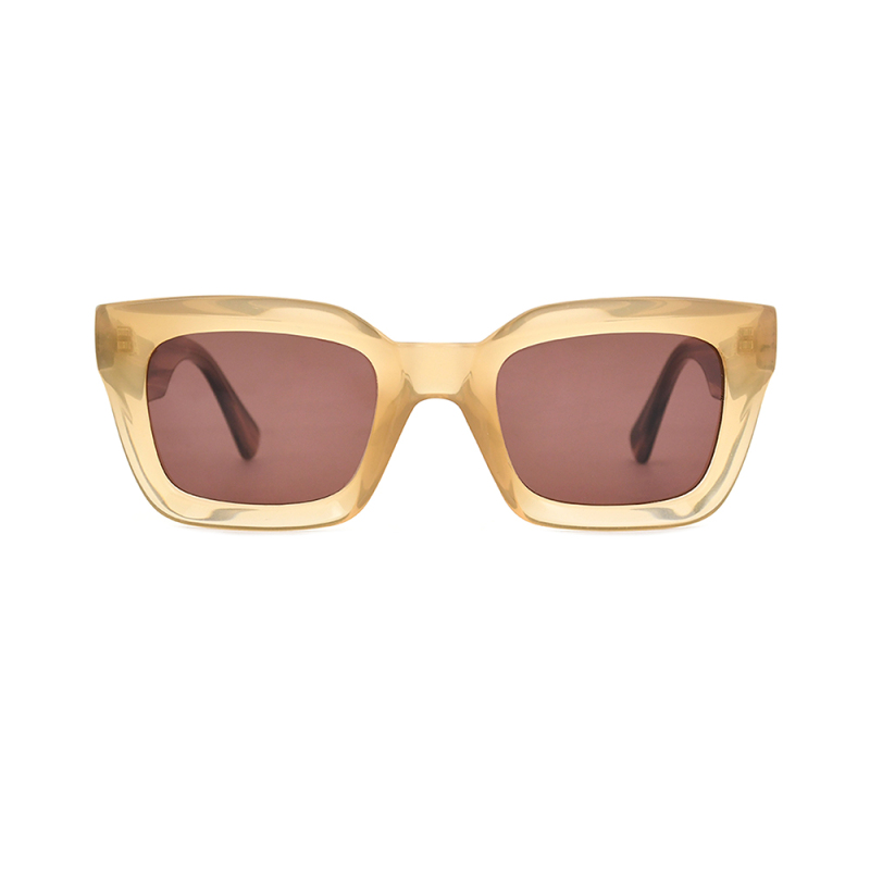 Lunettes de soleil faites à la main en acétate épaissi