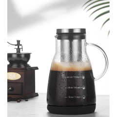 32oz Borosilicate Glass Cold Brew  Iced Coffee Maker Tea Maker With Silicone Base