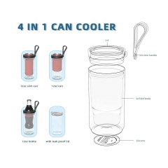 12oz Slim Cola Can Cooler Beer Bottle Insulation Vacuum Insulated Stainless Steel Can/Beer Cooler For Keep Cold