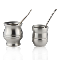 180ML Cheap Price Stainless Steel Yerba Mate Straw Tea Cup with Straw