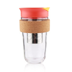 New Arrival Glass Tea Mug Middle Borosilicate Glass Coffee Mugs Tea Cup With Tea Infuser Cup