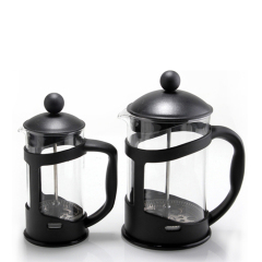 Hot Sales Plastic French Press 350ml 12OZ Coffee Plunger With Spoon Cheap Coffee Plunger SS304 Infuser Glass Coffee Maker