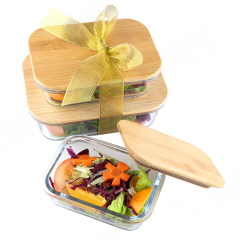 Glass Food Storage Containers with Lids BPA Free Glass Bento Boxes with Leak Proof Lids