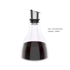 Large Capacity Wholesale Clear Crystal Glass Wine Decanter with Lid
