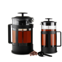 Hot Selling Portable Travel French Press Coffee Maker Glass French Press With BPA Free Plastic Flame