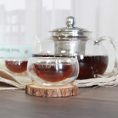 Stainless Steel Lid Tea Pot Borosilicate Glass Tea Maker With Stainless Steel Infuser Glass Tea Pot Wholesale