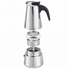 Wholesale 6 Cups Stainless Steel 304 Stovetop  Espresso Moka Pot