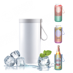 Stainless steel custom printed can cooler 12OZ insulated white blank sublimation skinny can coolers