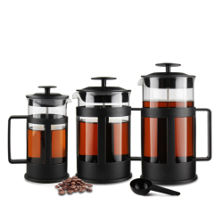 Hot Selling Portable Travel French Press Coffee Maker Glass French Press With BPA Free Plastic Flame