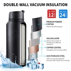 Wholesale Double Wall Insulated Stainless Steel Copper Thermoses Sport Water Bottle with Tea Infuser vacuum cup flask
