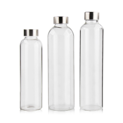 LFGB Borosilicate Drinking Glass Bottle Water Bottle With Sleeve 550ML