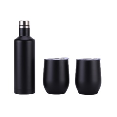 Wholesale Small MOQ Amazing Durable Double Walled Stemless Wine Tumbler With Lid