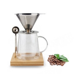 Amazon Hot Sale Borosilicate Glass Carafe Cold Brew Coffee Maker with Stainless Steel Filter