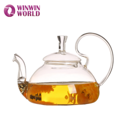 New design export Borosilicate glass tea pot 500ml