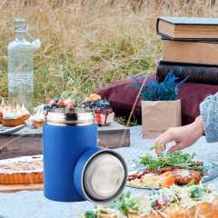 Double Wall Stainless Steel Food Container Keep Hot 24 Hours Food Vacuum Flasks Insulated Soup Lunch Box