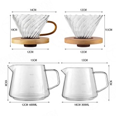 portable all-in-one pour over coffee maker functional glass drip coffee maker
