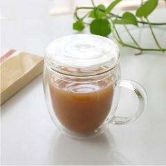 personalized borosilicate glass coffee cup in bulk glass tea cup with lids