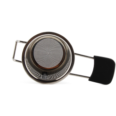 Brew-in-Mug Loose Leaf Stainless Steel  Basket Tea Infuser Strainer Steeper With Lid and Long Cool Touch Handle